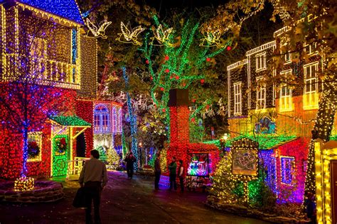 Where to see christmas lights near me - Wakeeney, Kansas, has been known as the Christmas City of the High Plains since 1950. A four-square block area surrounding the main downtown intersection is done up with greenery and lights, with ...